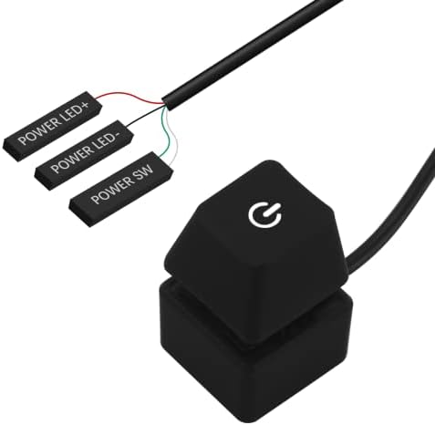 Binghe PC Power Button Extern - Tragbarer Einschaltknopf Für Desktop Computer 1,8m
