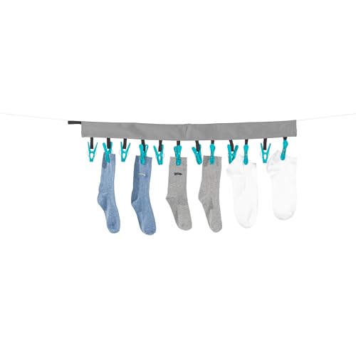 Beldray 12 Peg Hanger – Clip & Hang Sockenhalter für Wäscheleine und Trockner, Innen- und Außenbereich, 67 cm Länge, maximiert den Trockenraum, 12 Klammern inklusive, perfekt für Socken und Feines