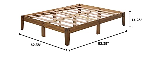 Olee Sleep 14Inch Smart Wood Platform Bed Frame Queen Natural #TOP7