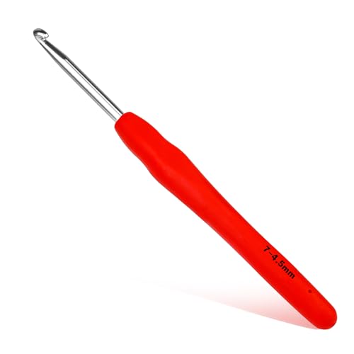 Image of Crochet Hook, 4.5 mm Ergonomic Crochet Hook, Crochet Needles for Arthritic Hands, Knitting Needles with Soft Handle Beginners and Experienced Hobbyists (4.5 mm)