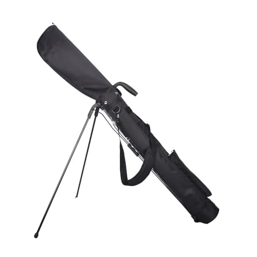 PP-Vic Golf Lightweight Stand Tote Bag, Par 3 And Advanced Courses, Holds Up To 7 Clubs, Comes with Padded Shoulder Strap And Stand for Easy Carrying Short Putting Bag,Black