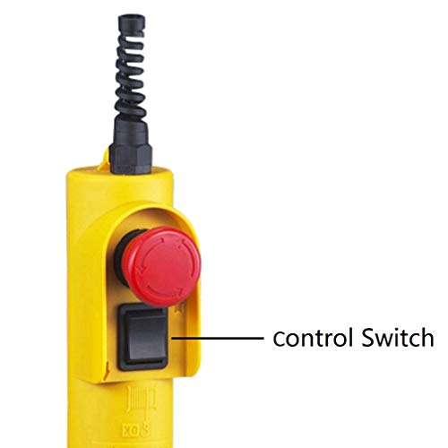 JDNN LA158-2 250V 10A 6 Pins Electric Waterproof Double Momentary Rocker Pushbutton Switches Hoist Accessories Parts, Black image 4
