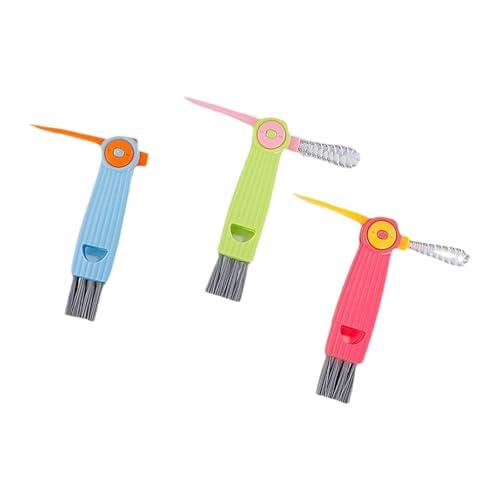 yanwuwa 3 cepillos ergonómicos con agarre antideslizante para cristalería, cepillo resistente para botellas
