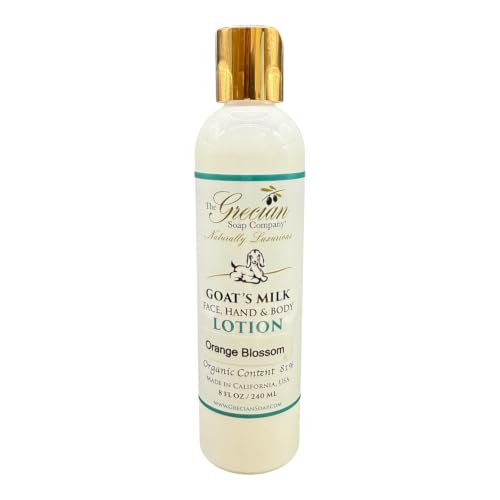 The Grecian Soap Company Organic Goat Milk Lotion for Women Orange Blossom Scent - Luxurious, Nourishing & Hydrating, 81% Organic with Aloe, Coconut Oil, Honey image 2