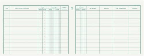 Exacompta - Ref.5090E - Pack mit 5 Fahrten-Trackern - 64 Seiten - ermöglicht das Aufzeichnen der Fahrer-Identität, Datum, Start- und Ankunftszeit - 148 x 190 mm -
