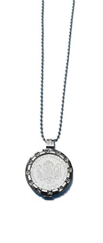 Colgante de moneda 500 liras plata y collar de 90 cm para realzar tu estilo bohemio de diario