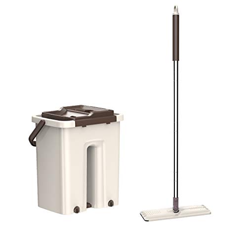 AURSTOR Nouveau balai mop&seau magique double face double fonction magnifique libération des mains pour lavage DRY&WASH