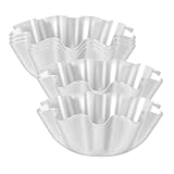 Luxshiny Molde para Tartaletas de Huevo 6 Piezas, Mini Moldes de Aluminio Antiadherente Resistentes al Calor, Aptos para Postres, Cupcakes y Repostería en Cocina Doméstica y Profesional
