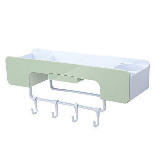 Punch-freie haar trockner rack,Bad lagerregal Wand-waschtisch-grün