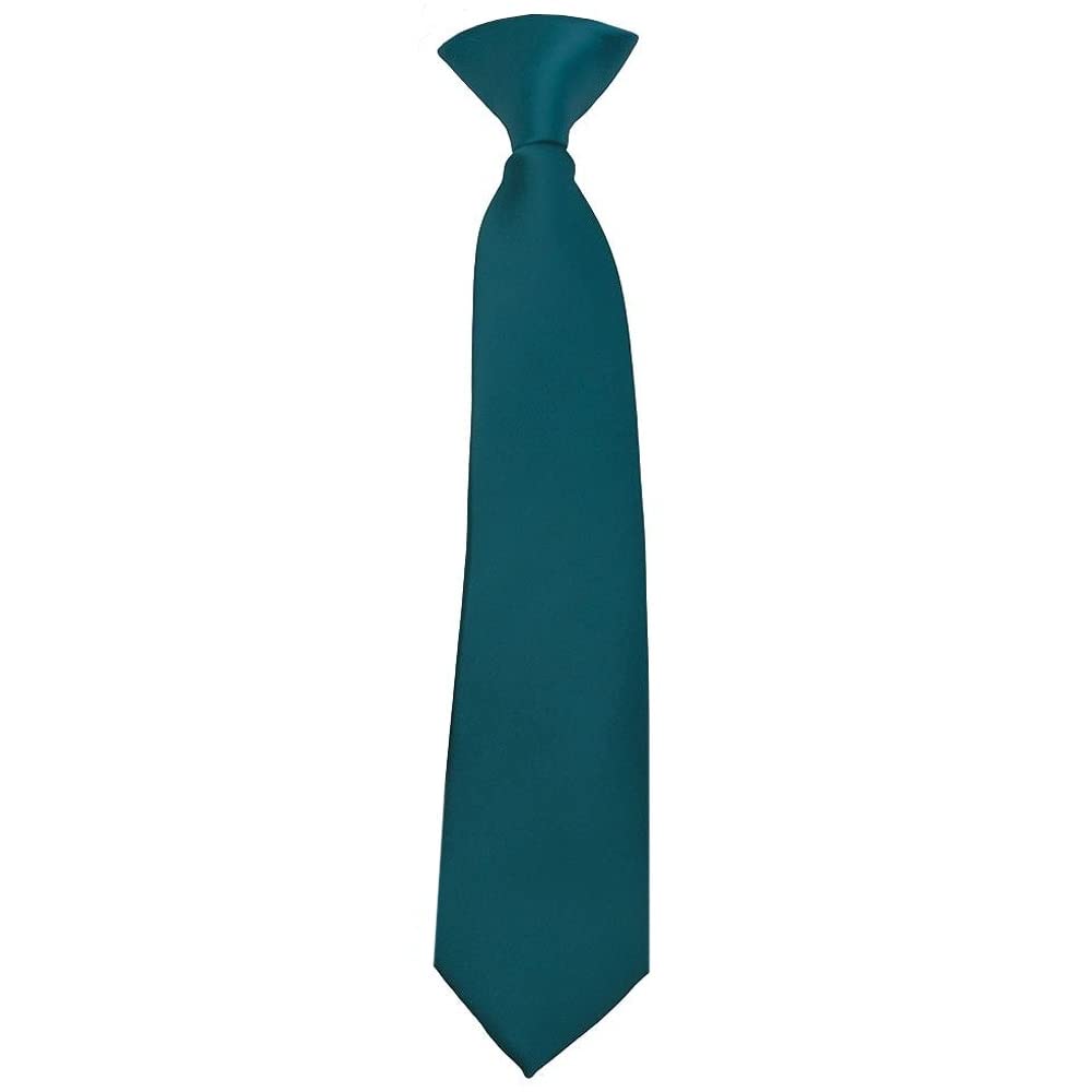 Ties R Us Boys Dark Teal Pre Tied Satin Tie Age 4-7, One Size