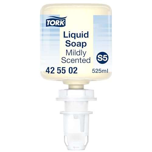 Tork Mild-Duftende Hand Mini Flüssigseife S5, feuchtigkeitsspendende Inhaltsstoffe, 8×525 ml, 425502