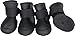 Pet Life ® 'All-Terrain' Year-Round Waterproof Rubber Dog Booties Paw Protectors with Rubberized Micro-Grips -Set of 4 Dog Shoes