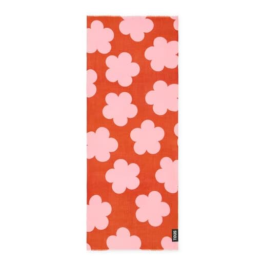 TOUS Pañuelo Foulard Flower Toppings Naranja | 395910302