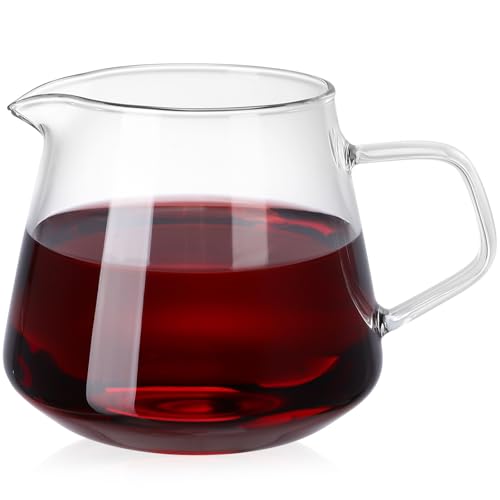 SUPVOX Jarra de Leche Portátil de Vidrio Resistente al Calor Tapa Antipolvo Ergonómica, 650 Ml, para Preparar Café y Bebidas Calientes en Casa