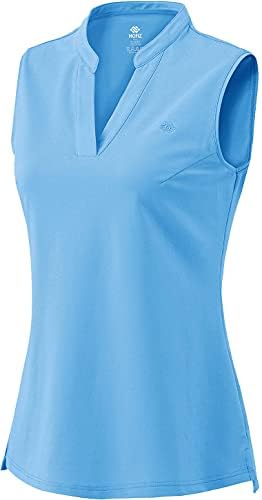 Women Golf Polo Shirts Sleeveless UV Sun Protection Ladies Tops Moisture Wicking Athletic Shirts