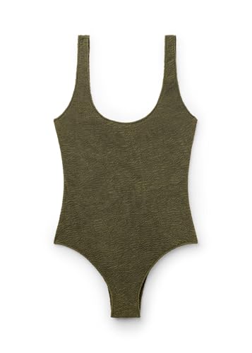 CALZEDONIA Woman's High Cut One Piece Swimsuit Crinkle Waves in