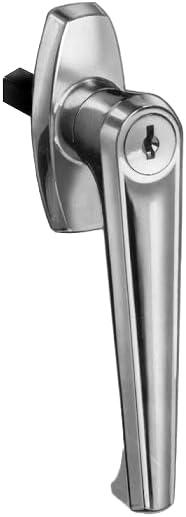 CompX National Disc Tumbler Square Spindle Handle Lock - Dull Chrome Brushed Finish - Keyed Differently C8747-KD-26D