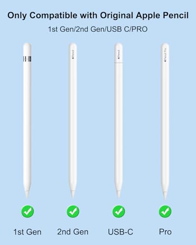 Image of Replacement Tips for Apple Pencil Pro /2nd Gen /1st Gen /USB C, Pink Case | 6 Pack Apple Pencil Tips with Storage Case, Precise Control iPad Pen Tip, iPad Pro Pencil Tip Sets, Apple Pen Tip Sets