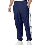 Dasongff - Pantalones de chándal sueltos para hombre, Y2K a rayas laterales, cordón de sujeción en la cintura, piernas anchas y rectas con bolsillos baratos, B azul., S