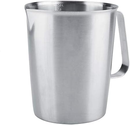 Broco Milk Jug, 2000ml Milk Frothing Jug Stainless Steel Milk Cup Milk Frothing Pitcher Milk Pitcher for Making Latte Coffee Art