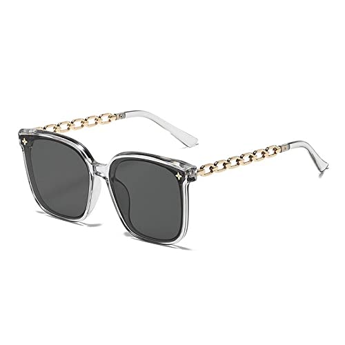 Lunettes de soleil carrées métal femme protection UV400 tendance