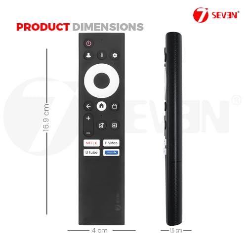 Image of 7SEVEN Compatible with Croma Google TV Remote Control Suitable for CREL043UGC024603 CREL065UGC024602 CREL055UGC333801 55UGC024601 Model 4K LED QLED FHD UHD HD Ready Television Without Voice Command