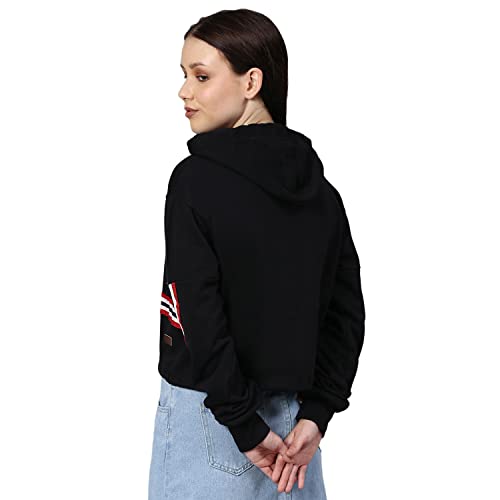 Image of Campus Sutra Cotton Women Hooded Sweatshirt