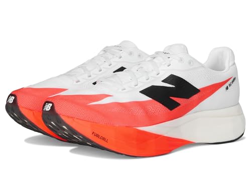 New Balance FuelCell Supercomp Elite V5 feminino, Urgent vermelho/branco/preto, 9.5 Wide