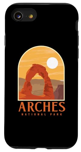 Utah Vintage Retro Hiking Camping Arches National Park �X�}�z�P�[�X iPhone SE (2020) / 7 / 8 �p