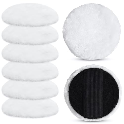 8 Pcs Lambswool Stain Pads with Elastic Straps