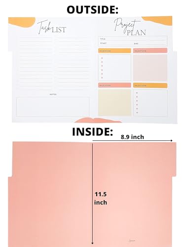 Lamare Project File Folders 24 Pack - Cute File Folders Colored, Project Management Tools, Job Folder - Reversible 6 Colors Project Folder, Project Management Organizer, Office Folders - 11.5” x 8.9”