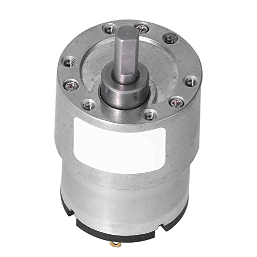 Aumotop Motorreductor de Reducción de Velocidad CW CCW con Engranaje Metálico para Robots y Ofimática (45RPM)