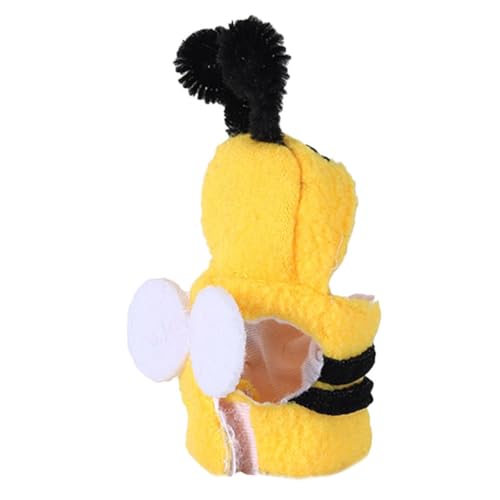 HANABASS ペットの鳥の服 cutegk 鳥かごの付属品 オカメインコの飛行服 蜂衣装犬 オウムのおもちゃ 蜂ぬいぐるみ 犬蜂衣装 愛らしいオウムの服 再利用可能なオウムの服 布 Yellow