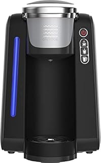 JAVAPod K-Cup Coffee Maker and Single Serve Brewer Coffee Machine, Includes Pod Capsule with Integrated Mesh Strainer, Refillable or in-Line Water for Home Kitchen or Commercial Use (Black)