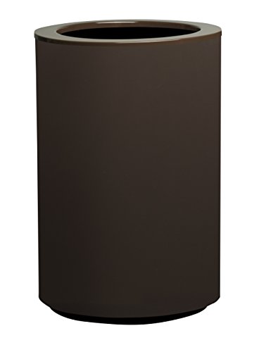 Hobby Flower Steel Plus - Maceta Redonda con Sistema de autoriego, 35 x 70 cm, Color Chocolate