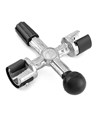 QWORK Battery Post Cleaner, 1 Pack 4-Way Battery Terminal Post Scraper Cleaning Tool for Removing Dirt Corrosion