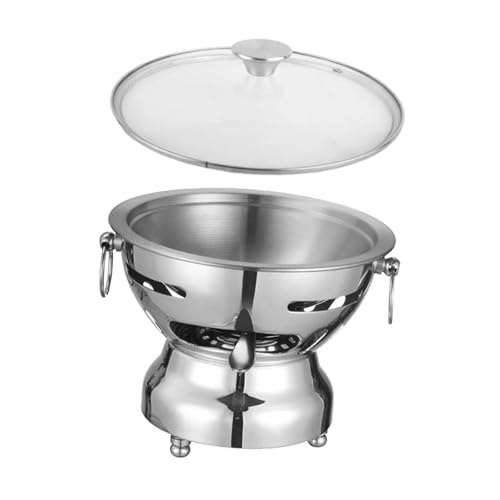 Baoblaze Pentola Shabu per Eventi E Ristorazione, Argento