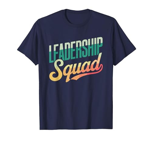 Leadership Squad, Team Leader Management Motivation Crew T-Shirt, Men, Navy Blue, 5X-Large