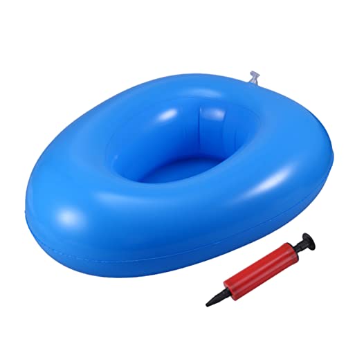 Ipetboom Washable Inflatable Bed Pan for Bedridden Patients Inflation Commode for Elderly Care with Hand for and Long Term Immobility