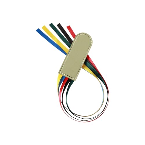 Ribbon Bookmarks Leather Bookmarks Creative Book Markers Bible Page Markers with 5 Color Ribbons for Book Reading