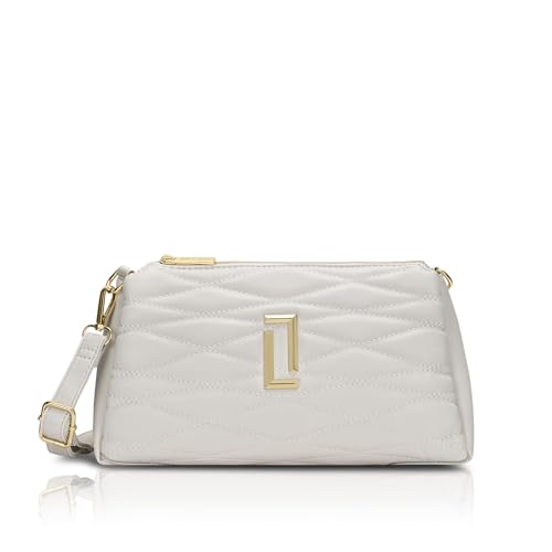 Image of Lavie Luxe Women's Lucie Quilted 3-Compartment Medium Crossbody Sling Bag | Ladies Purse Handbag | Gift for Women