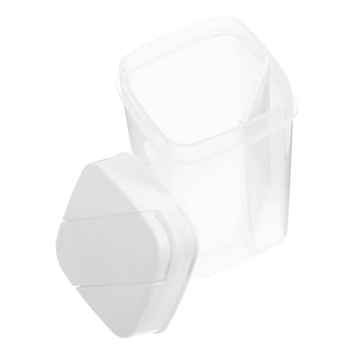 Cabilock 2 Double Compartment Shaker Spice Dispenser with Pour Transparent Seasoning Jar for Kitchen and Home Organization