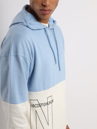Image of NOBERO Contrast Hoodie, Pullover for Mens, Cotton Hoodie for Men, Casual Winter Wear, Sweatshirt for Men, Pullover, Men's Hoodies -