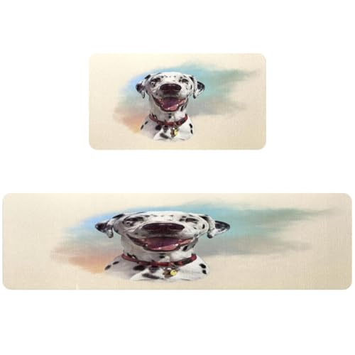 Tapis de cuisine dalmatien lavable et absorbant pour buanderie