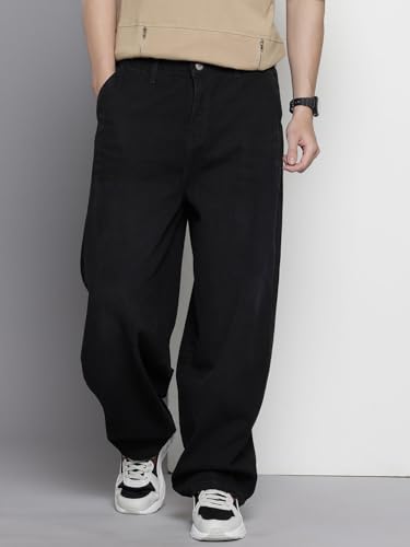 Image of The Indian Garage Co Men Skater Fit Solid Mid-Rise Jeans