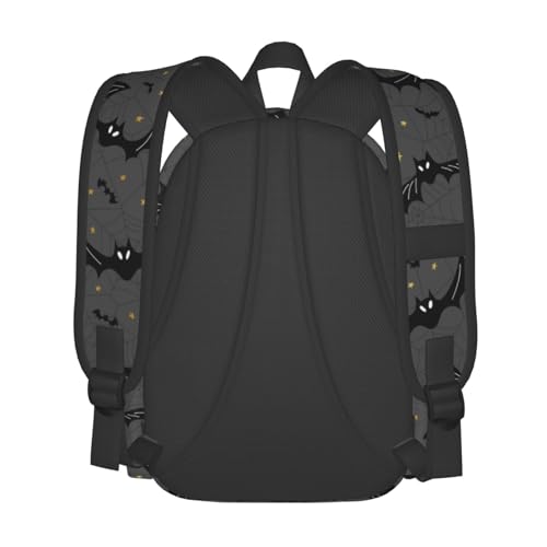 Black Bats Spider Web Background Large Capacity Backpack Lightweight Personalized Laptop Bag Tablet Travel School Bag with Multiple Pockets3