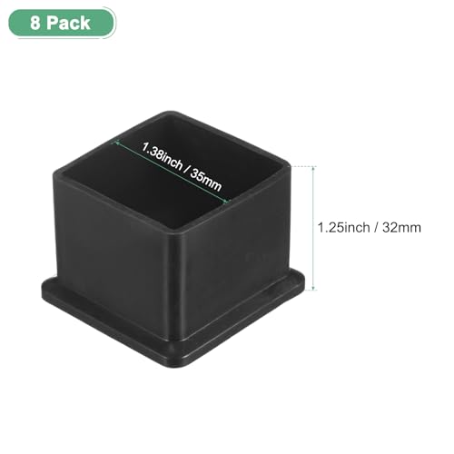 Tapones cuadrados de PVC de 35mm para patas de sillas y mesas en pack de 8 unidades 4
