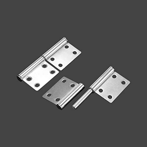 4 Stück Scharnier Edelstahl klappbar, Türscharniere für Holztüren Metall für Innen- und Außentüren, Schrank, Schlafzimmer, Fenster