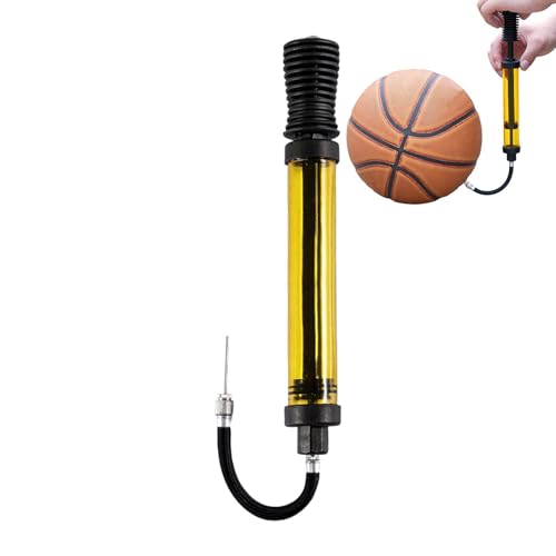 Bomba de bola, inflador de mano con aguja y boquilla, bomba de aire de mano, para en casa, camping, playa, baloncesto, voleibol, fútbol