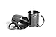ECHTWERK 2-teiliges Kupferbecher-Set, Bruchsichere Edelstahl-Gläser, Cocktail-Set, Cocktailgläser perfekt für Gin, Vodka, Bier und Kaltgetränke, Geschenkset, Black-Edition, 1000 ml